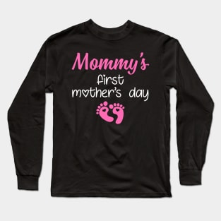 Mommy_s First Mother_s Day Pregnancy Announcement T-shirt Long Sleeve T-Shirt